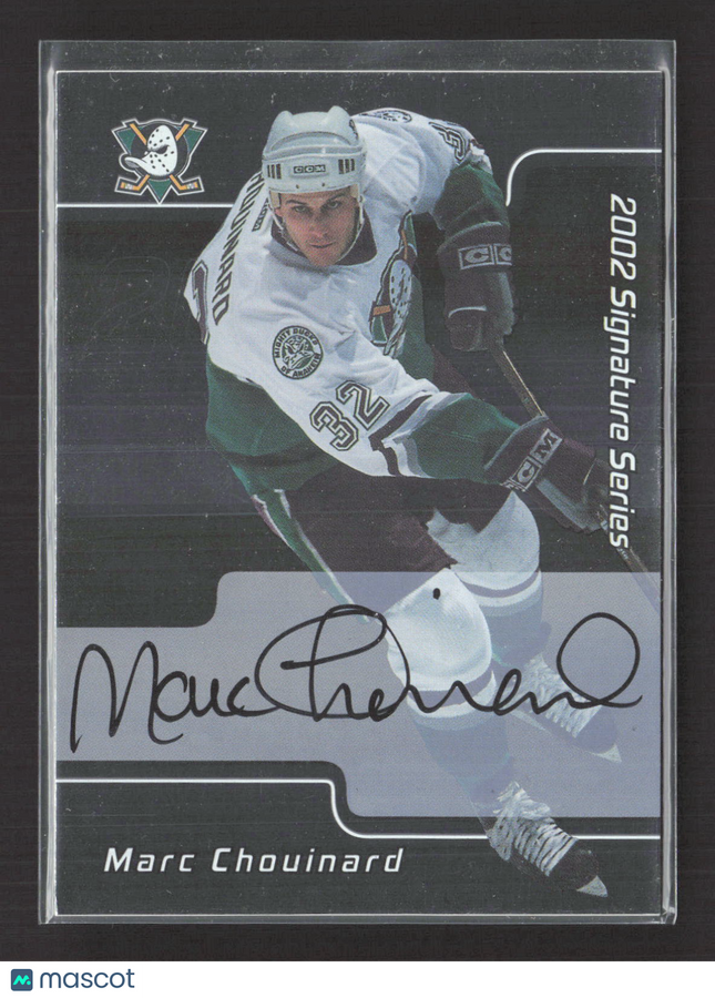 2002 In The Game Signature Series Marc Chouinard #018 auto Auto