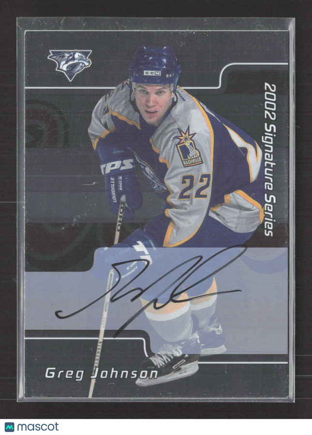 2002 In The Game Signature Series Greg Johnson #139 auto Auto