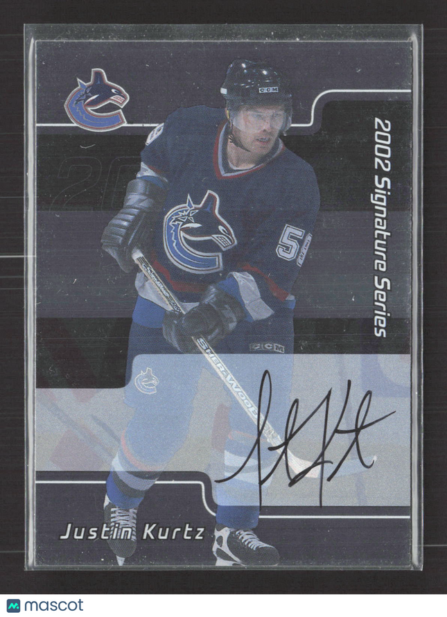 2002 In The Game Signature Series Justin Kurtz #205 auto Auto