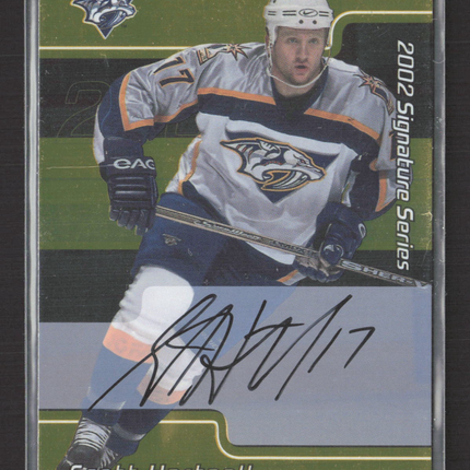 2002 In The Game Signature Series Scott Hartnell #139 auto gold