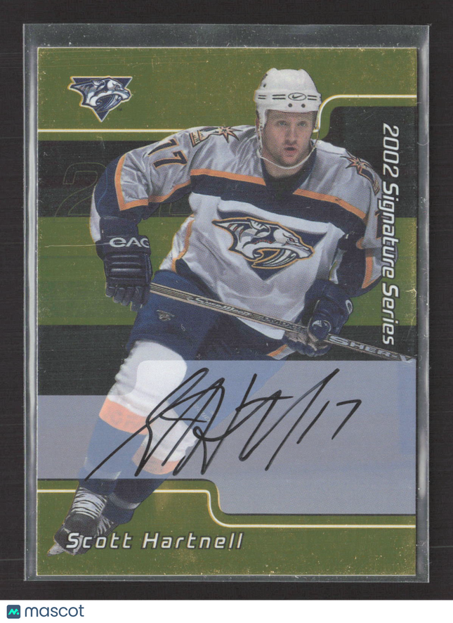 2002 In The Game Signature Series Scott Hartnell #139 auto gold