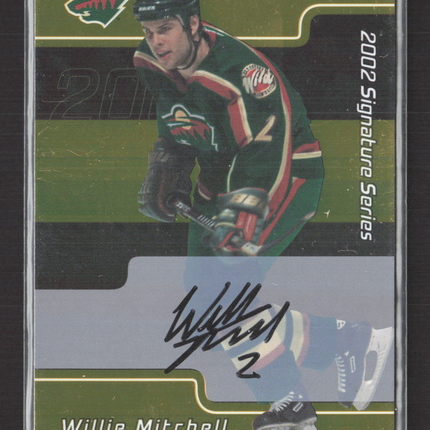 2002 In The Game Signature Series Willie Mitchell #062 auto First Signature gold