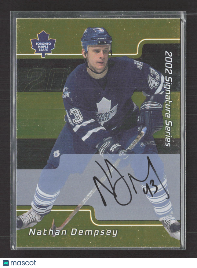 2002 In The Game Signature Series Nathan Dempsey #139 auto gold