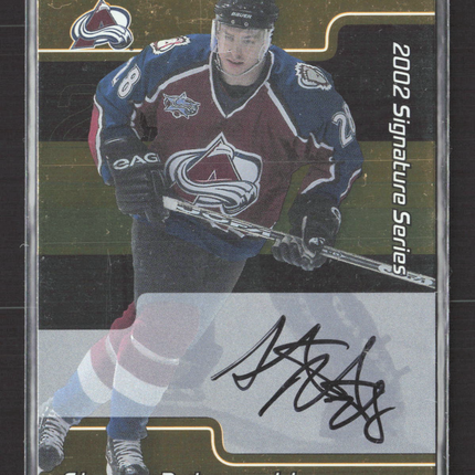 2002 In The Game Signature Series Steven Reinprecht #114 auto gold