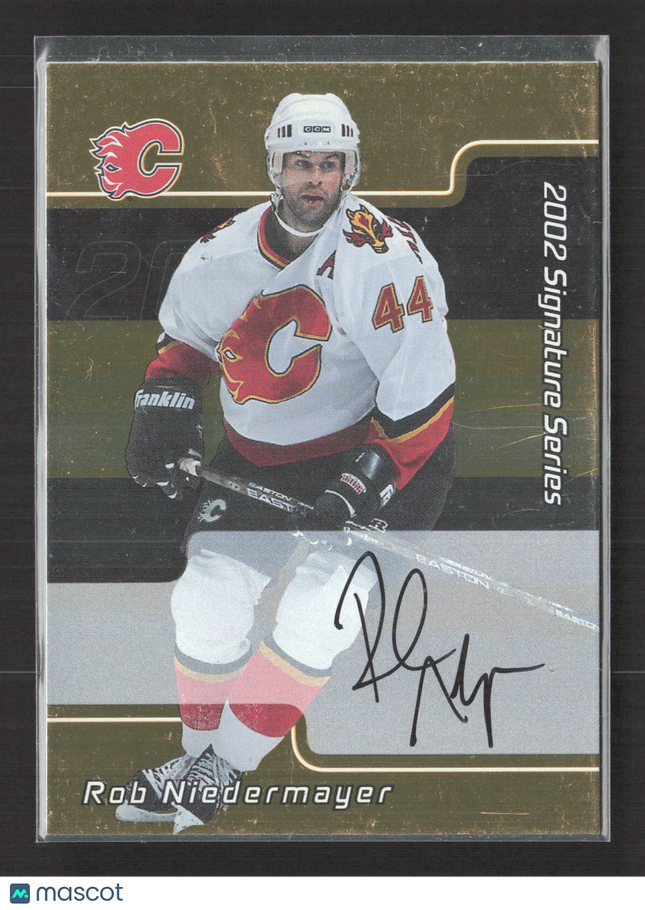 2002 In The Game Signature Series Rob Niedermayer #151 auto gold