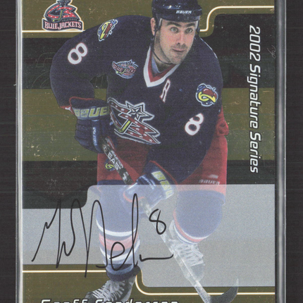 2002 In The Game Signature Series Geoff Sanderson #154 auto gold