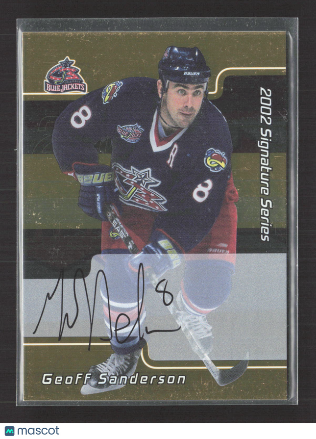 2002 In The Game Signature Series Geoff Sanderson #154 auto gold