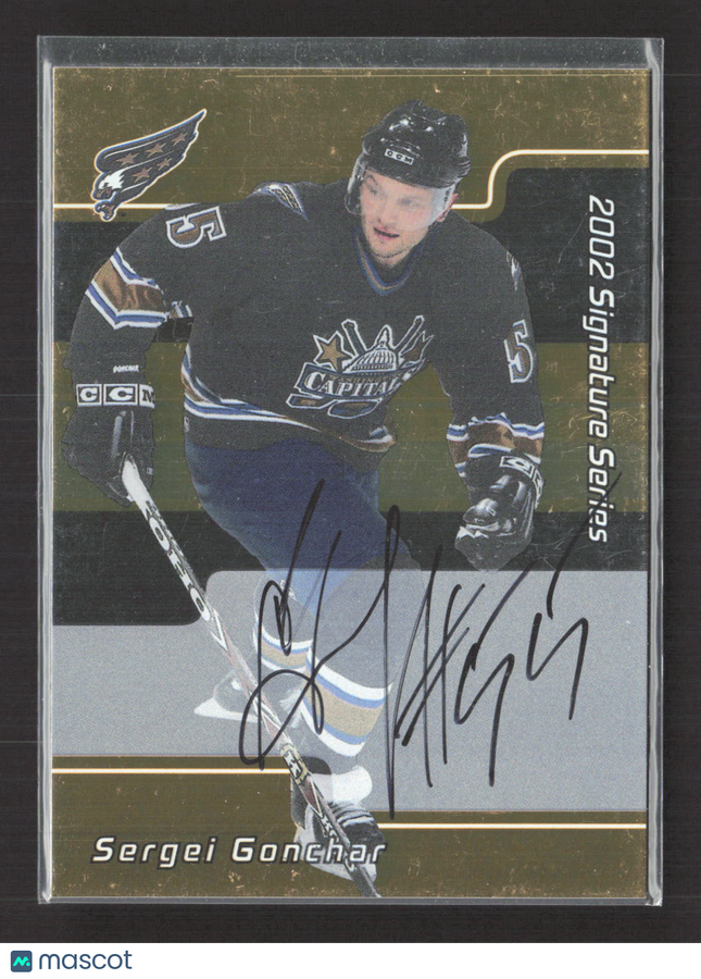 2002 In The Game Signature Series Sergei Gonchar #200 auto gold