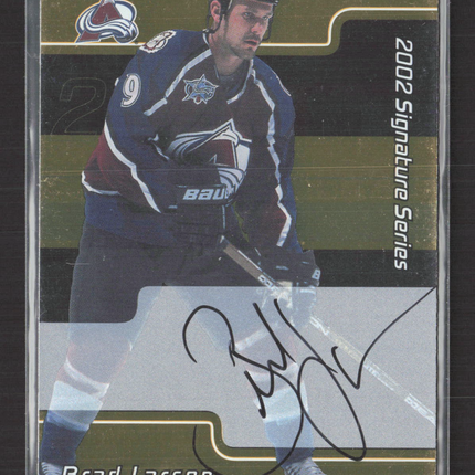 2002 In The Game Signature Series Brad Larsen #210 auto First Signature gold