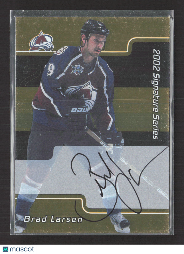 2002 In The Game Signature Series Brad Larsen #210 auto First Signature gold