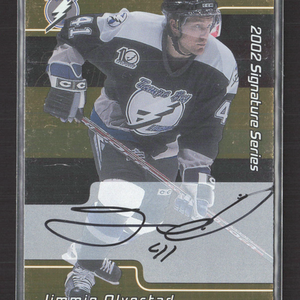 2002 In The Game Signature Series Jimmie Olvestad #222 auto gold