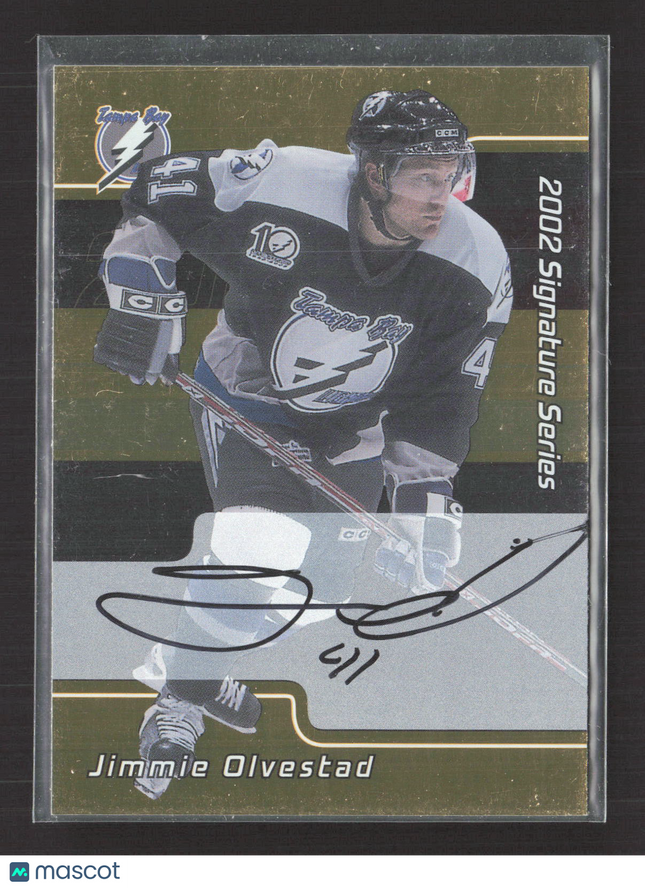 2002 In The Game Signature Series Jimmie Olvestad #222 auto gold
