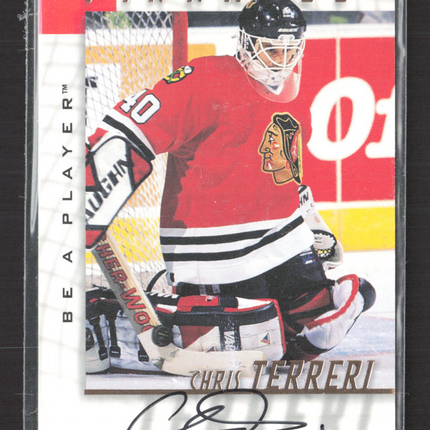 1998 Pinnacle Be A Player Chris Terreri #30 auto Auto