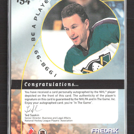 1998 Be A Player Fredrik Olausson #154 auto Auto