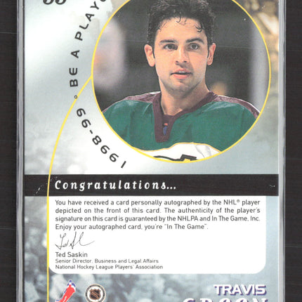 1998 Be A Player Travis Green #155 auto Auto