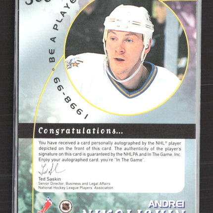 1998 Be A Player Andrei Nikolishin #300 auto Auto