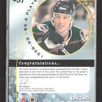 1998 Be A Player Dallas Drake #257 auto Auto