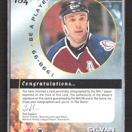 1998 Be A Player Sylvain Lefebvre #184 auto Auto