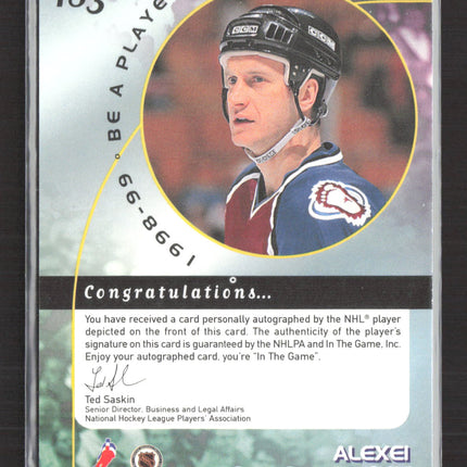 1998 Be A Player Alexei Gusarov #183 auto Auto