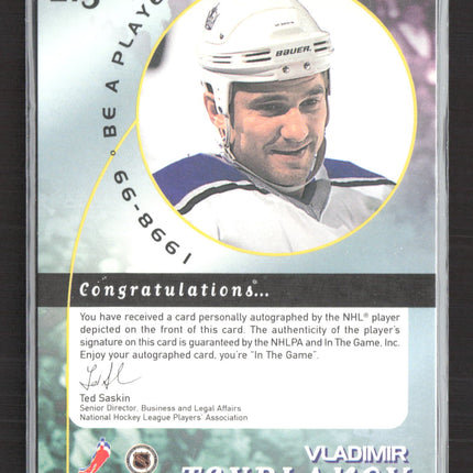 1998 In The Game Be A Player Vladimir Tsyplakov #213 auto Auto