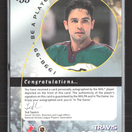 1998 In The Game Be A Player Travis Green #155 auto Auto