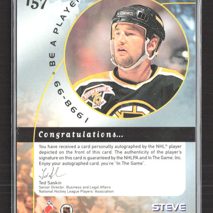 1998 Be A Player Steve Heinze #157 auto Auto