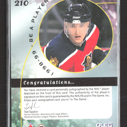1998 Be A Player Oleg Kvasha #210 auto Auto