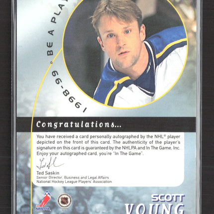 1998 Be A Player Scott Young #278 auto Auto