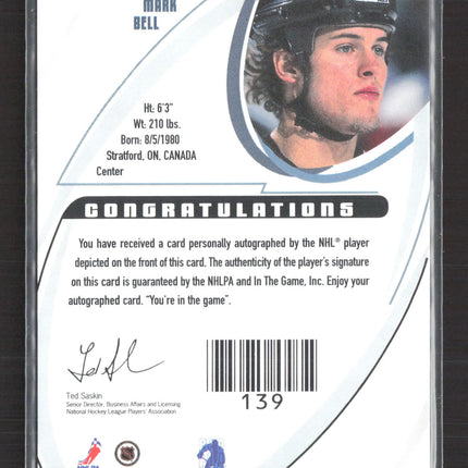 2003 In The Game Signature Mark Bell #018 auto Auto