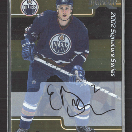 2002 In The Game Signature Series Eric Brewer #184 auto gold