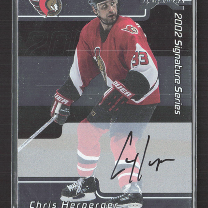 2002 In The Game Signature Series Chris Herperger #119 auto Auto