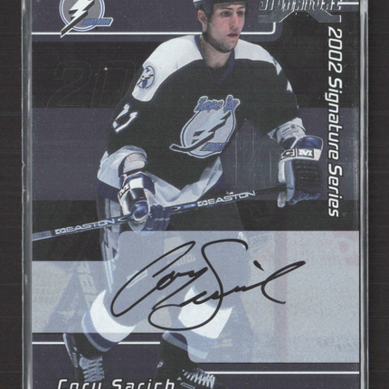 2002 In The Game Signature Series Cory Sarich #096 auto Auto