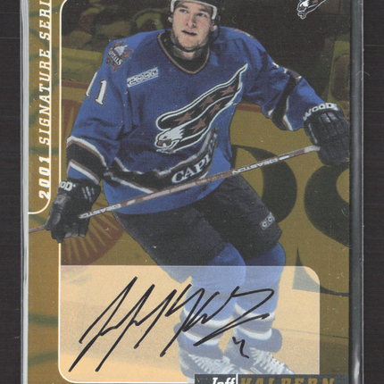2001 In The Game Signature Series Jeff Halpern #189 auto gold