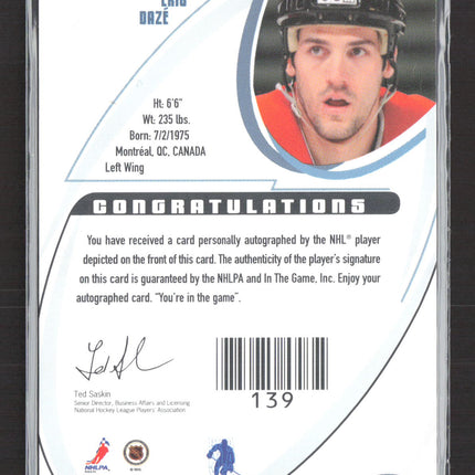 2003 In The Game BAP Signature Series Eric Daze #139 auto gold
