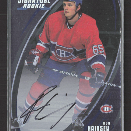 2003 In The Game Signature Series Ron Hainsey #186 auto Auto