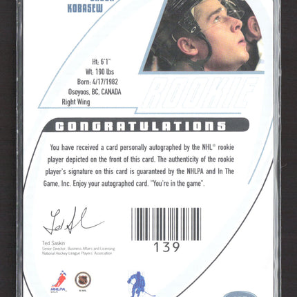 2003 In The Game BAP Signature Series Chuck Kobasew #185 auto Auto