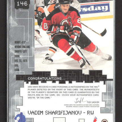 1999 In The Game Millennium Signature Series Vadim Sharifijanov #146 auto Auto