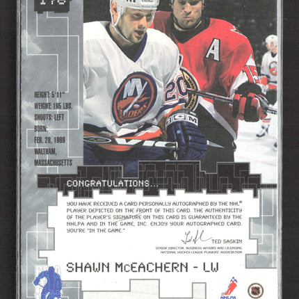 1999 In The Game Millennium Signature Series Shawn McEachern #176 auto Auto