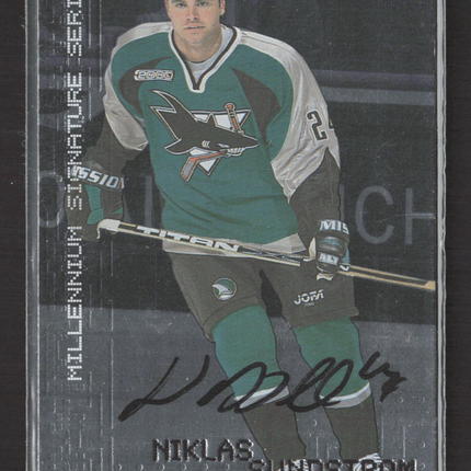 1999 In The Game Millennium Signature Series Niklas Sundstrom #212 auto Auto