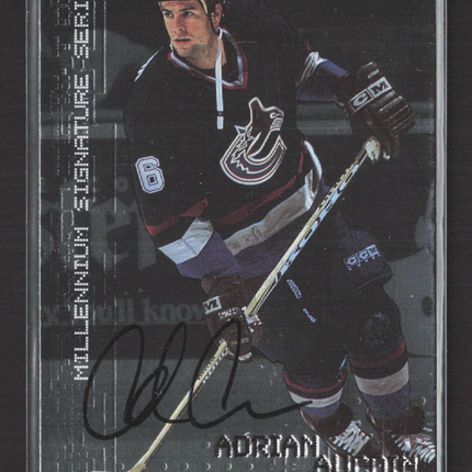 1999 In The Game Millennium Signature Series Adrian Aucoin #238 auto Auto