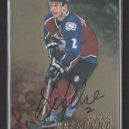 1998 Be A Player Sylvain Lefebvre #184 auto Auto