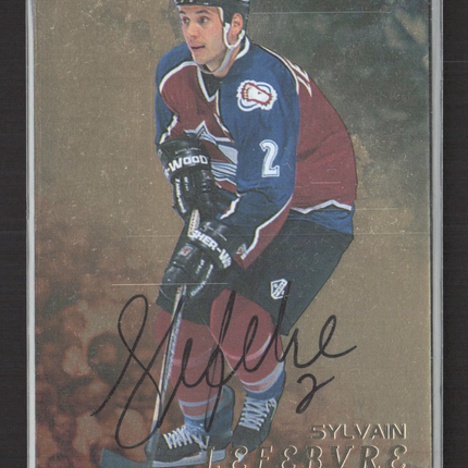 1998 Be A Player Sylvain Lefebvre #184 auto Auto