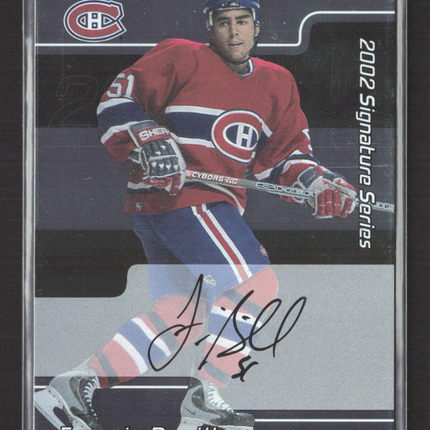 2002 In The Game Signature Series Francis Bouillon #188 auto Auto