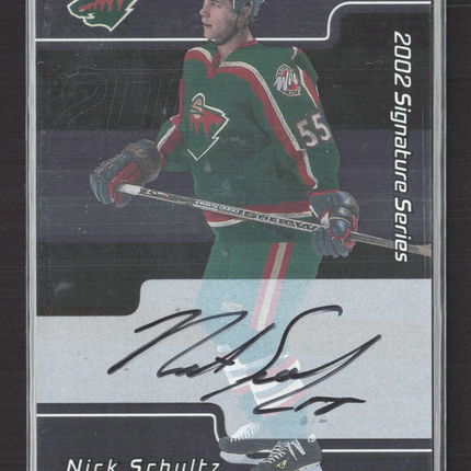 2002 In The Game Signature Series Nick Schultz #214 auto Auto