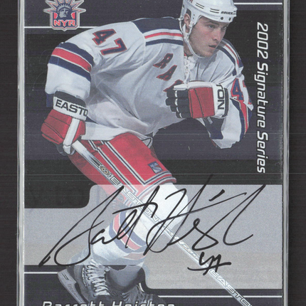 2002 In The Game Signature Series Barrett Heisten #218 auto Auto