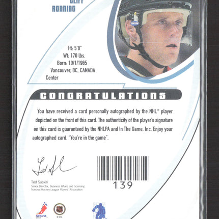 2003 In The Game BAP Signature Series Cliff Ronning #085 auto Auto