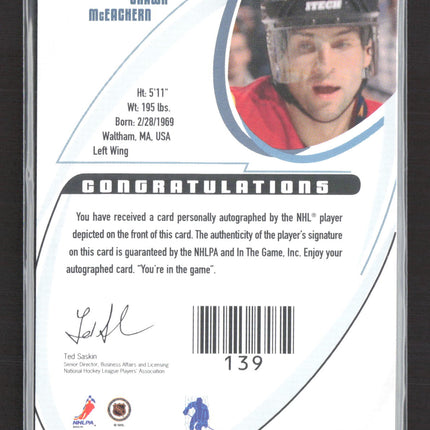 2003 In The Game Signature Series Shawn McEachern #079 auto Auto