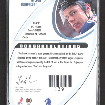 2003 In The Game Be A Player Signature Series Steven Reinprecht #047 auto Auto