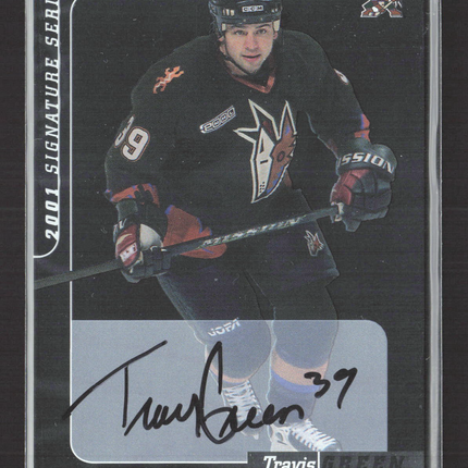 2001 In The Game Signature Series Travis Green #164 auto Auto