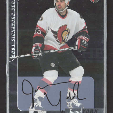 2001 In The Game Signature Series Jason York #148 auto Auto